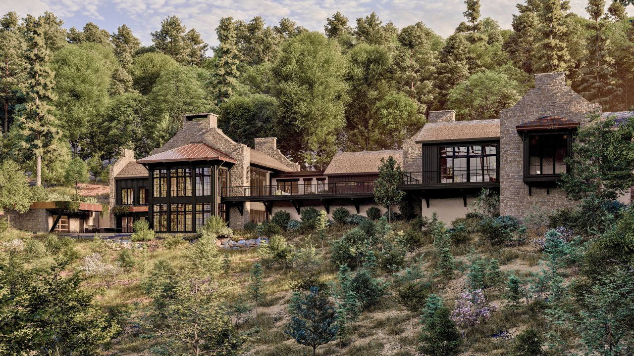 Concept home for Lot 901 on Tea House Ridge in The Ramble Biltmore Forest.