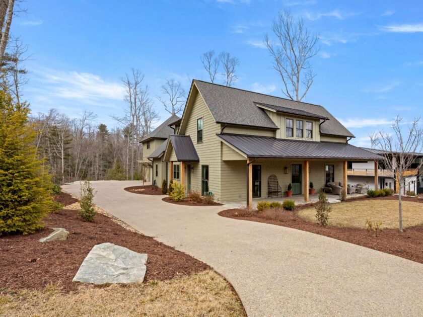 Exterior of green home in The Ramble.