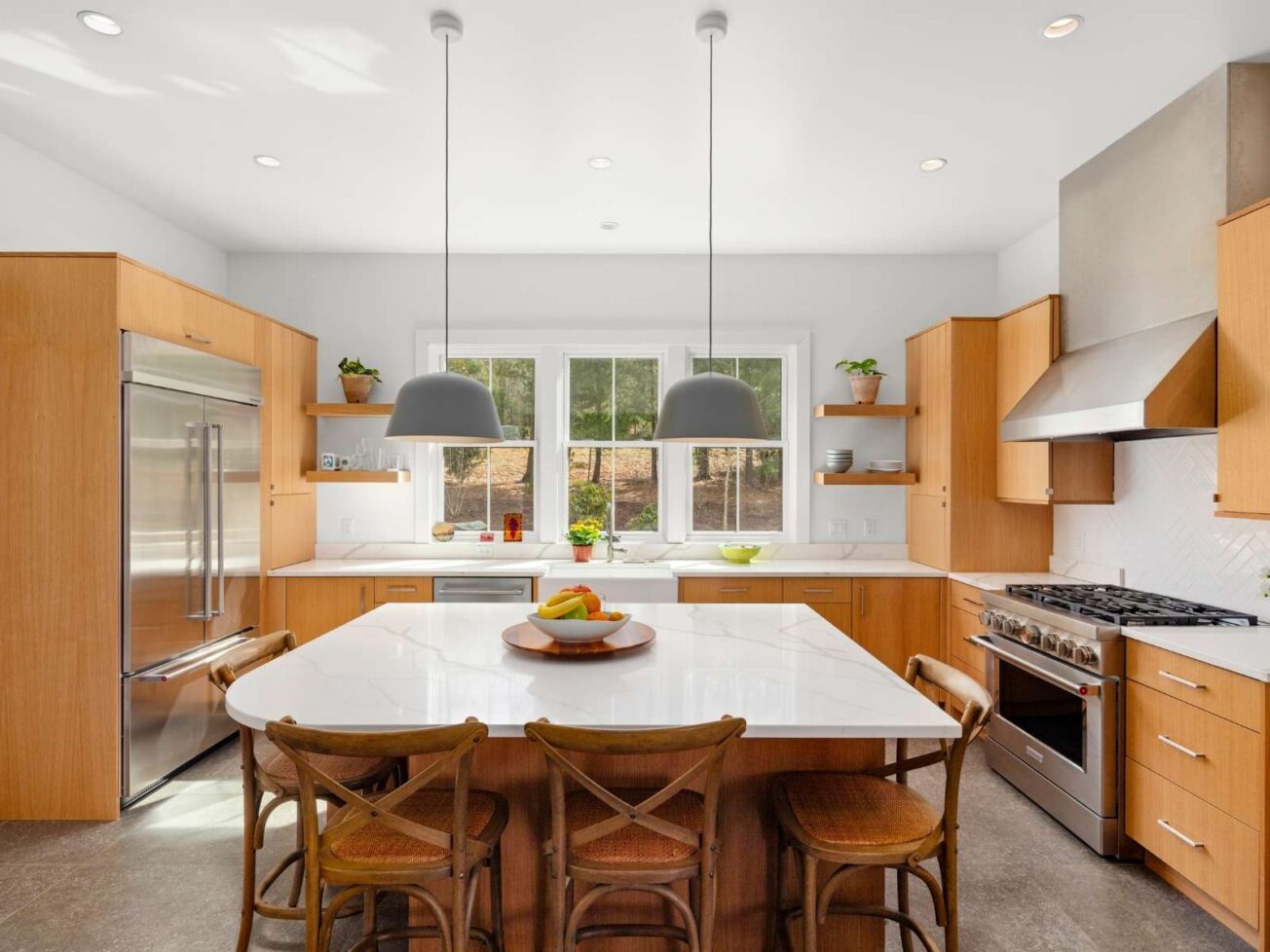 Kitchen inside home at The Ramble Biltmore Forest.